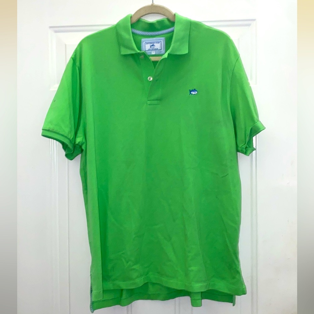 Southern Tide Men's Lime Green Short Sleeve Polo